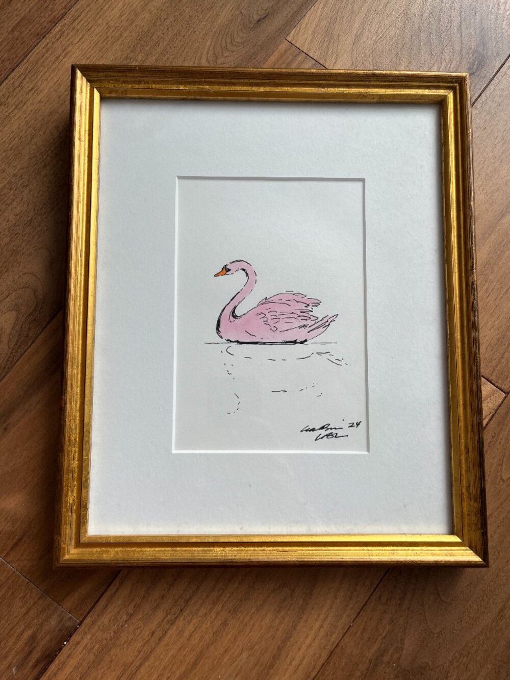 Lia Burke Flamingo Framed Painting